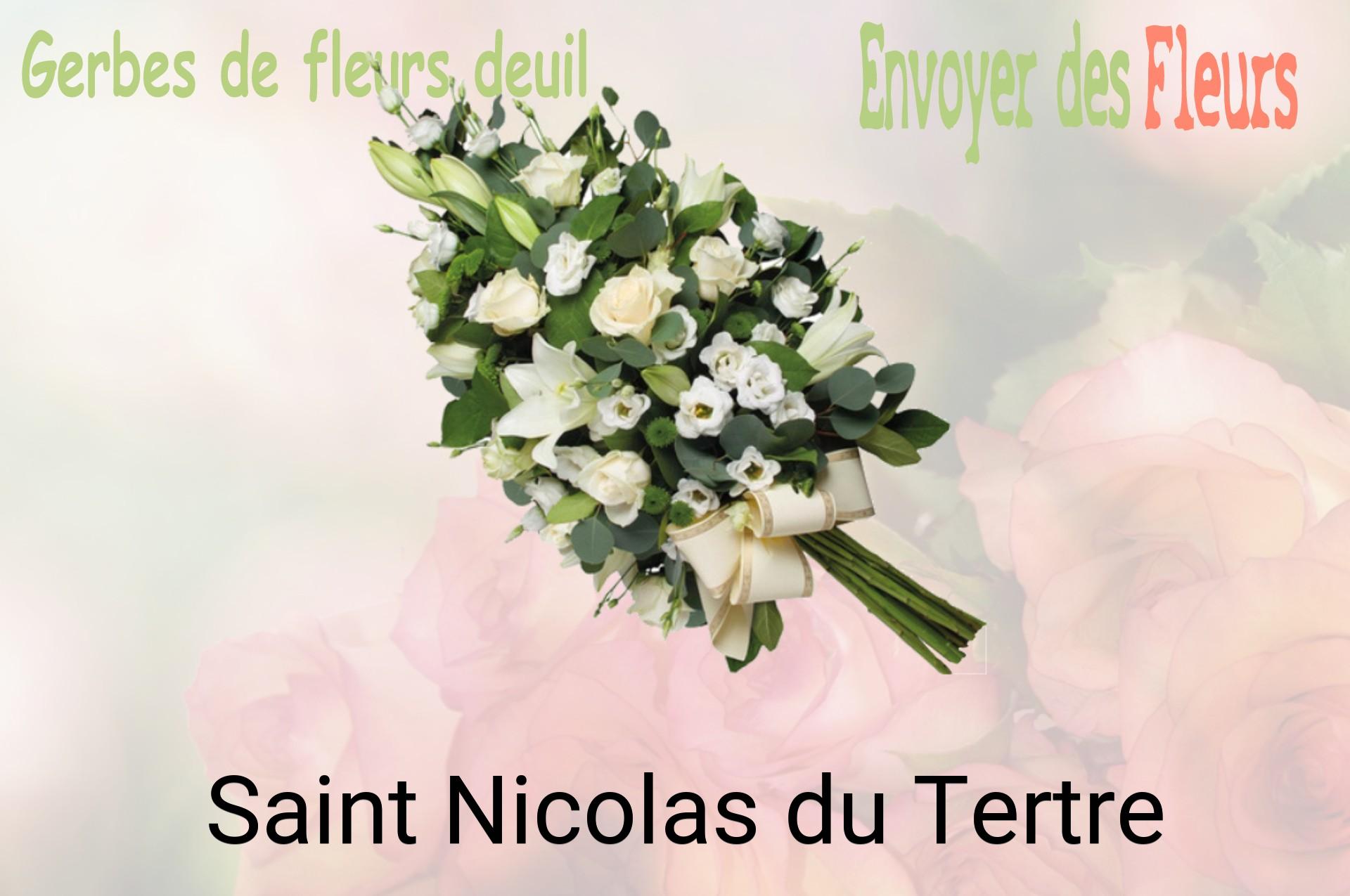 Gerbe de fleurs de deuil livrée à Saint-Nicolas-du-Tertre